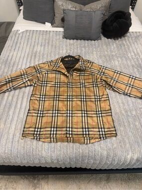 Burberry Tan Vintage Check Windbreaker Jacket